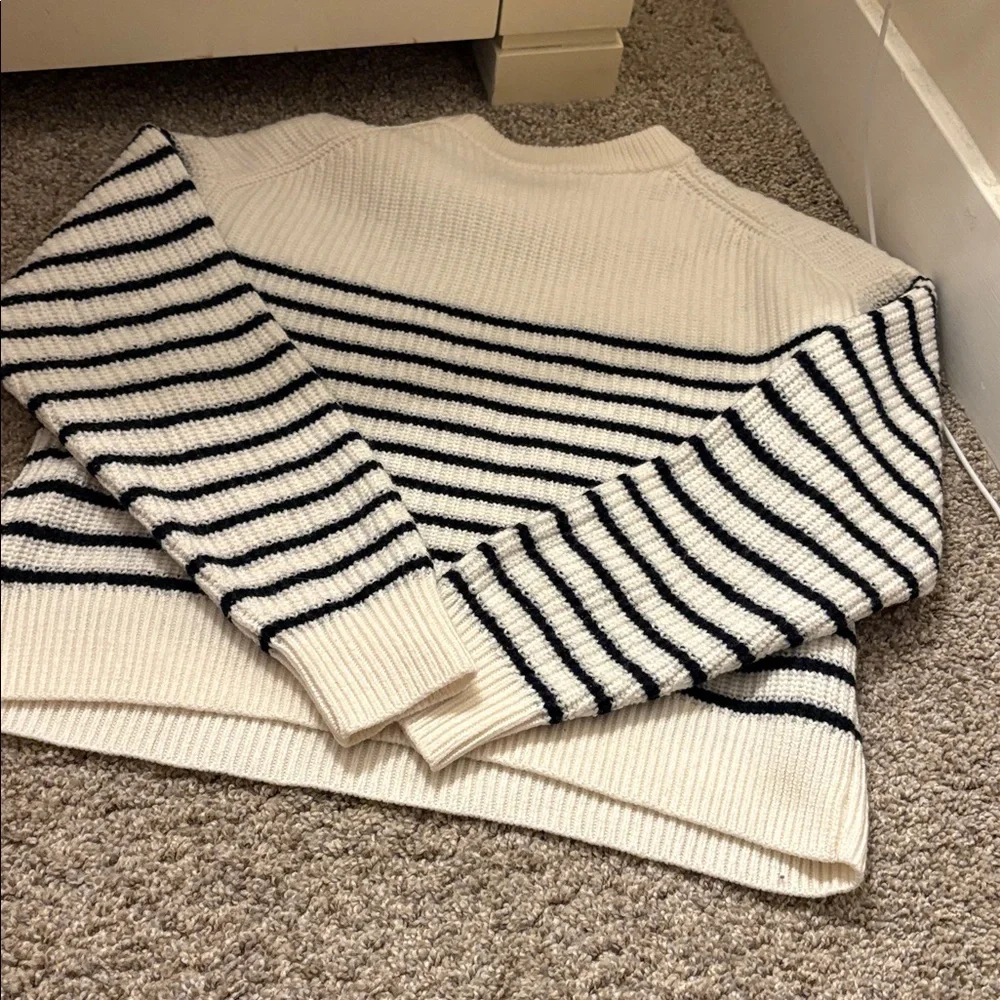 Aritzia Cream and Black Striped Sweater - Picture 5 of 8
